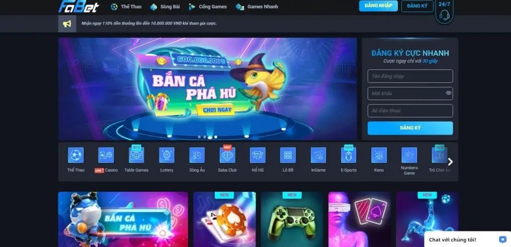 Trải nghiệm cá cược Casino Online tại Fabet 