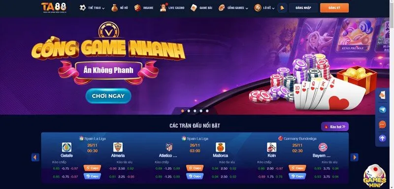 TA88 - nhà cái chơi game bài đổi thưởng chất lượng nhất